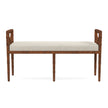 Danica Bamboo Style Upholstered Wood Bench