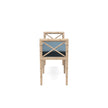 Danica Bamboo Style Upholstered Wood Bench
