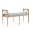 Danica Bamboo Style Upholstered Wood Bench