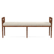 Danica Bamboo Style Upholstered Wood Bench