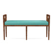 Danica Bamboo Style Upholstered Wood Bench