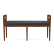 Danica Bamboo Style Upholstered Wood Bench