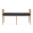 Danica Bamboo Style Upholstered Wood Bench