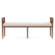 Danica Bamboo Style Upholstered Wood Bench
