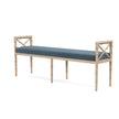 Danica Bamboo Style Upholstered Wood Bench