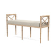 Danica Bamboo Style Upholstered Wood Bench
