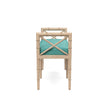 Danica Bamboo Style Upholstered Wood Bench
