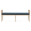 Danica Bamboo Style Upholstered Wood Bench
