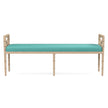 Danica Bamboo Style Upholstered Wood Bench