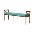 Danica Bamboo Style Upholstered Wood Bench