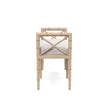 Danica Bamboo Style Upholstered Wood Bench