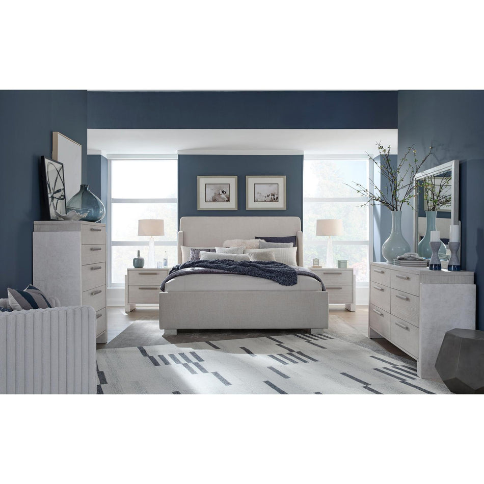 Magnussen Home Lorelei Misty Cloud Upholstered Sleigh Bed