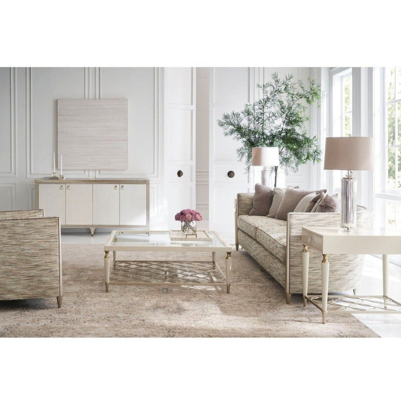 Caracole Upholstery Piping Hot Sofa 110