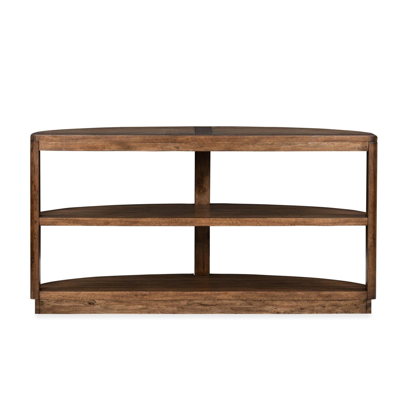 Magnussen Home Connolly Brown Demilune Sofa Table