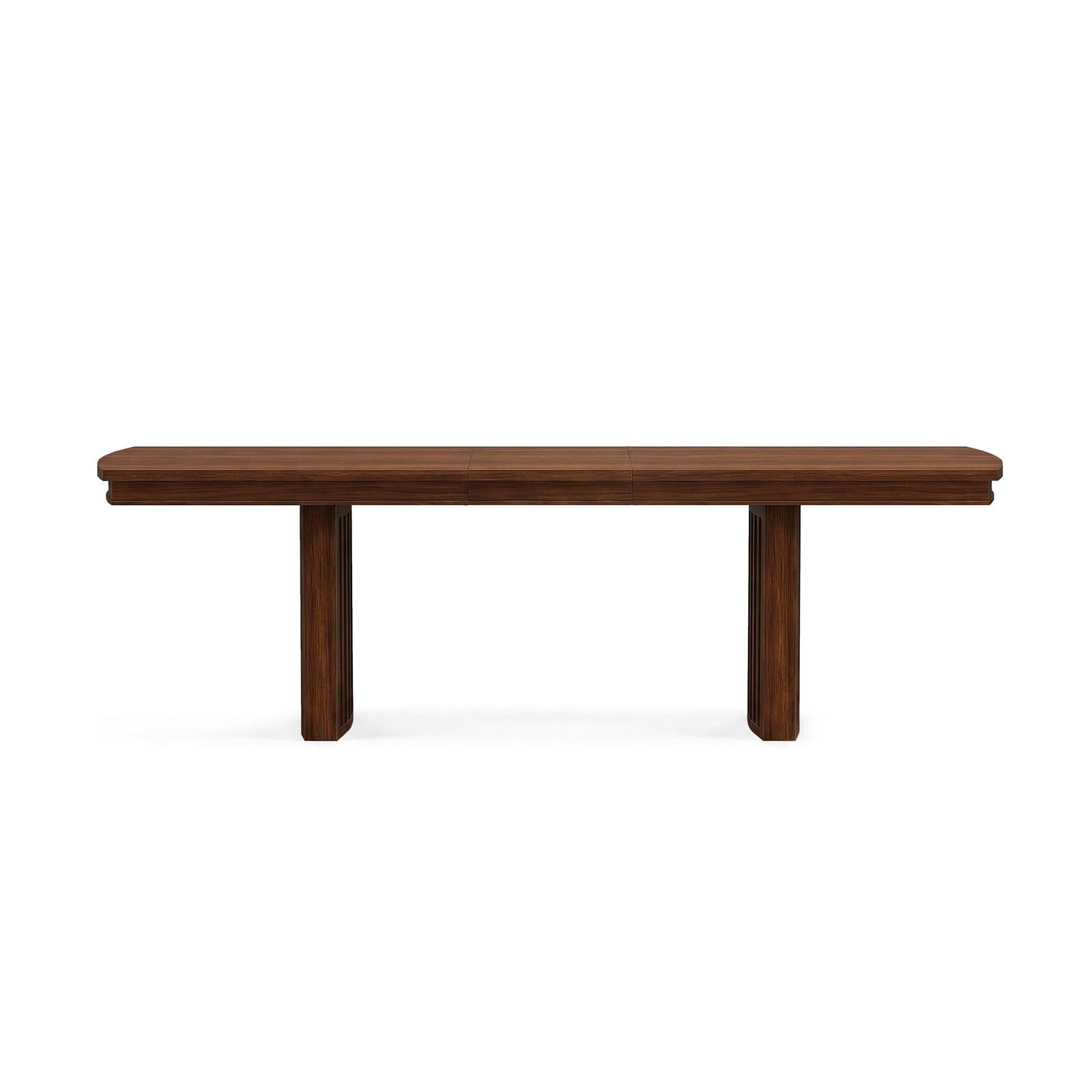 Magnussen Home Reena Rich Brown Extendable Trestle Dining Table