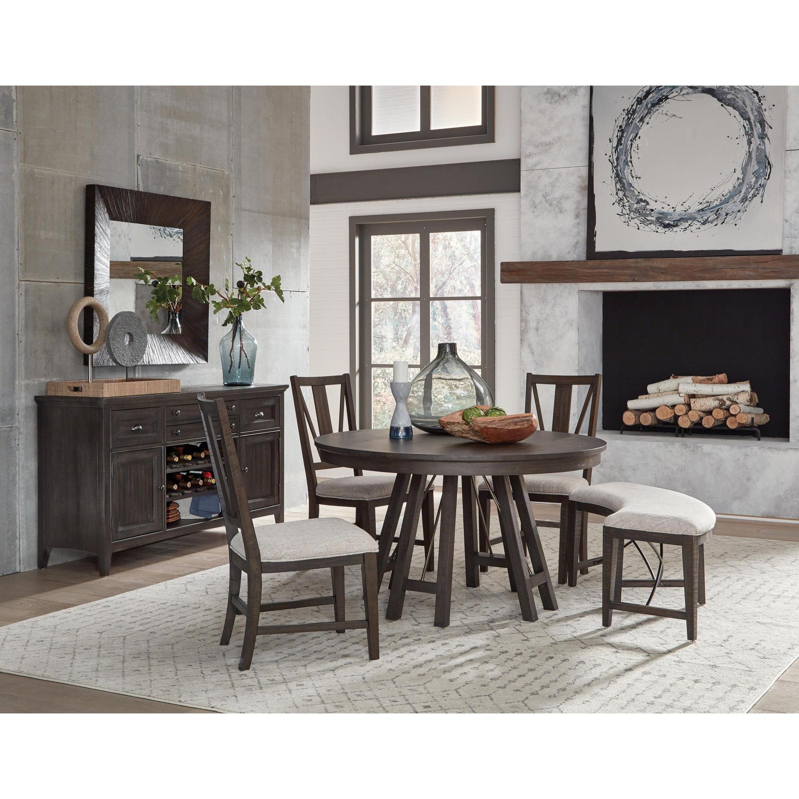 Magnussen Home Westley Falls Graphite Upholstered Bench