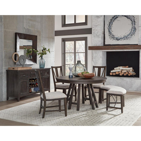 Magnussen Home Westley Falls Graphite Upholstered Bench