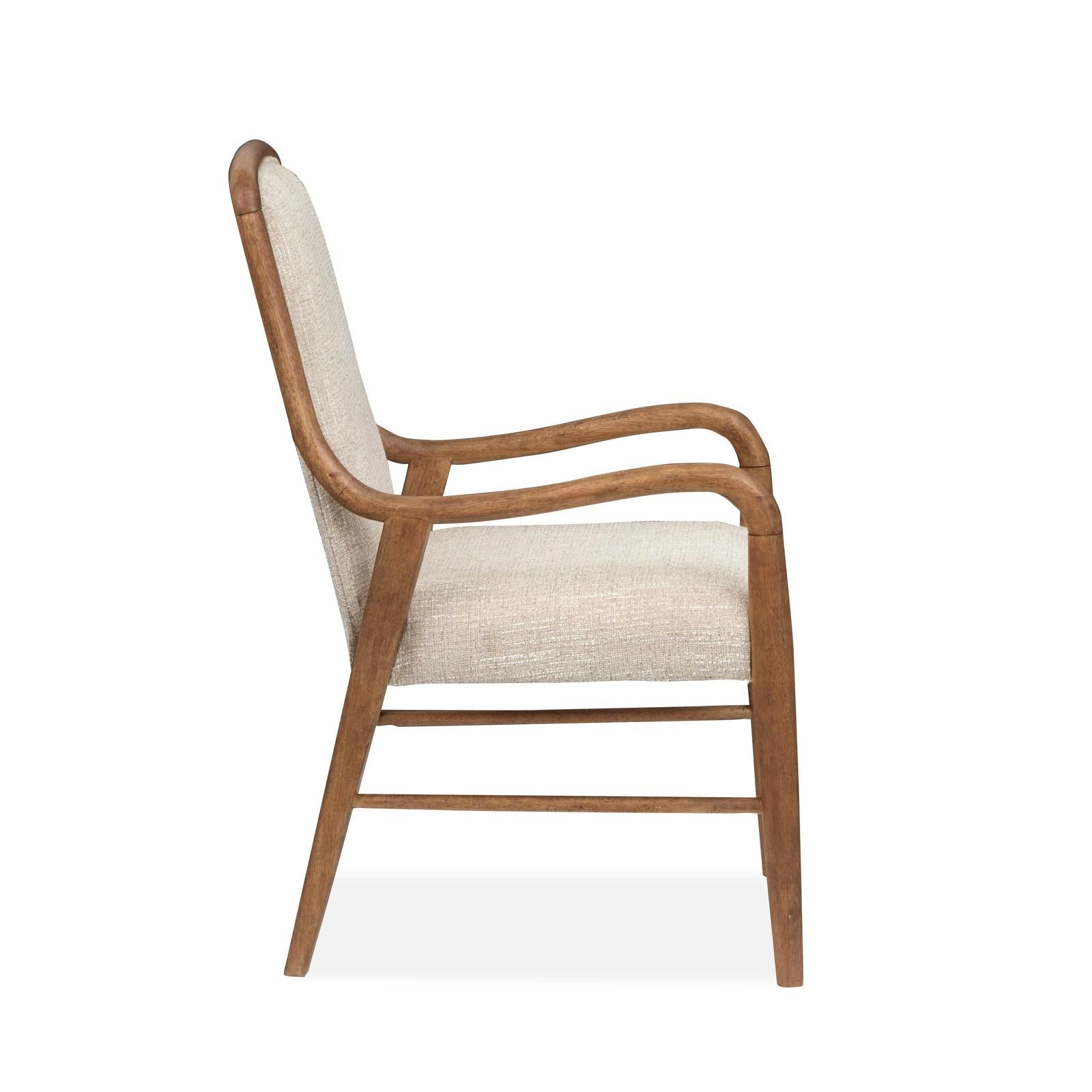 Magnussen Home Woodward Dark Clove Wood Slat Back Arm Chair Two Pack