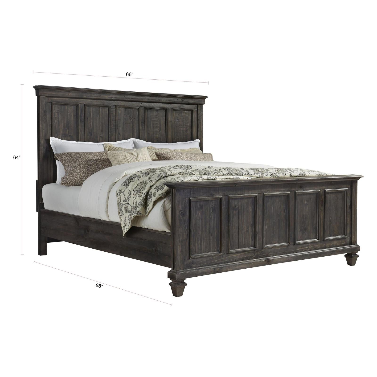 Magnussen Home Calistoga Weathered Charcoal Panel Bed