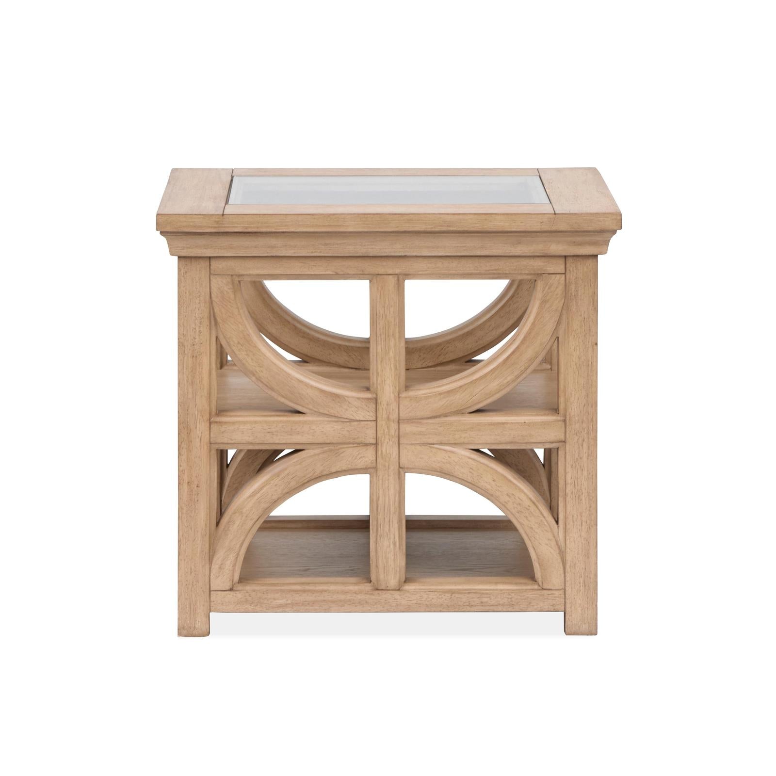 Magnussen Home Coventry Honey Wheat Rectangular Shelf End Table