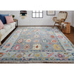 Feizy Karina 6792F Traditional Persian in Blue/Gray/Red