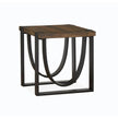 Magnussen Home Bowden Rustic Honey And Distressed Iron Rectangular End Table