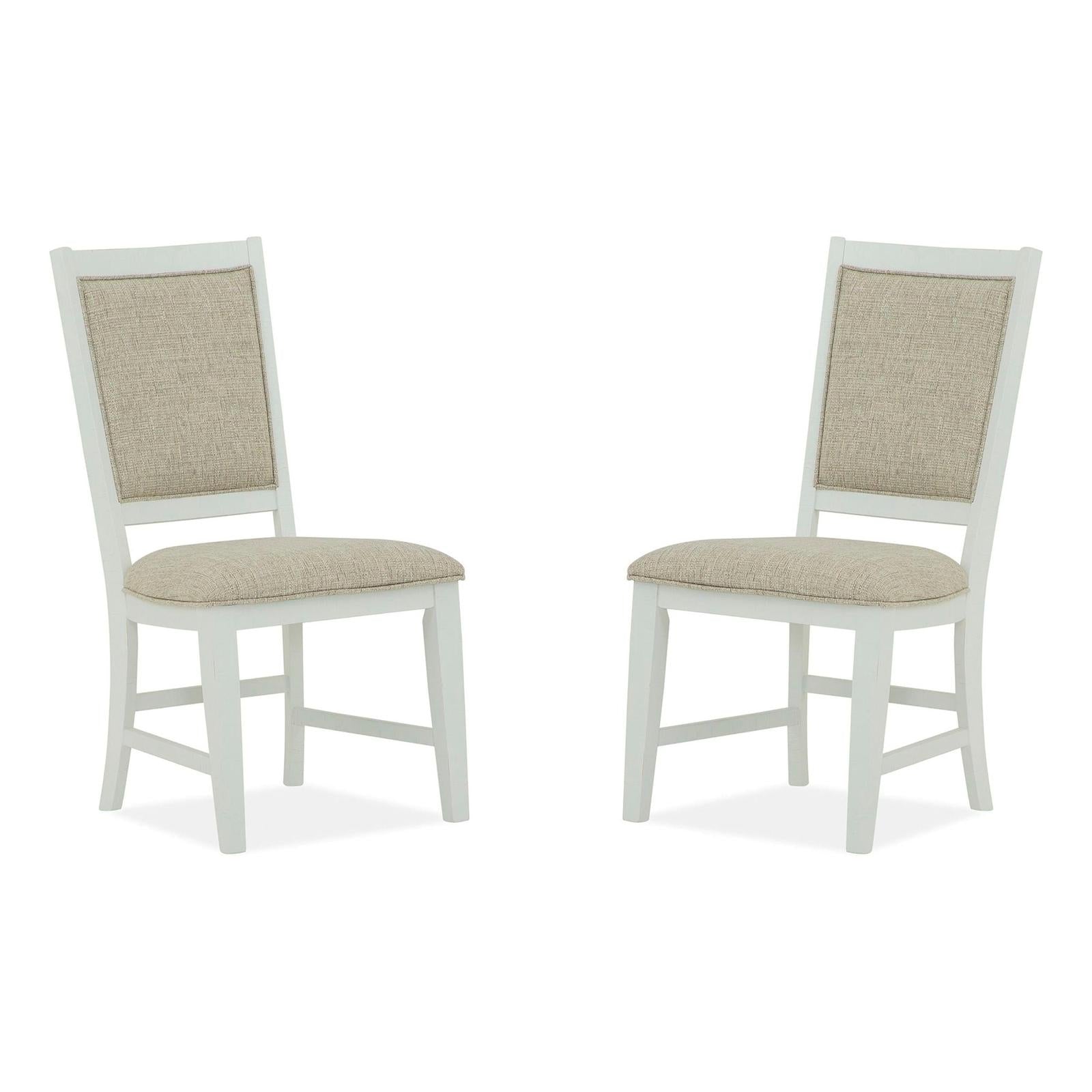 Magnussen Home Heron Cove Chalk White And Dovetail Grey Side Chair Set of 2
