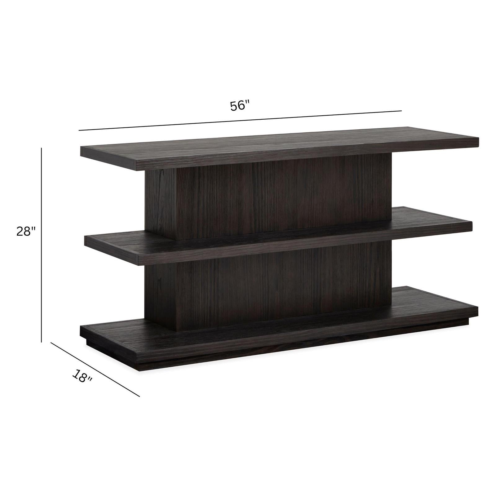 Magnussen Home Shaffer Velvet Roast Rectangular Sofa Table