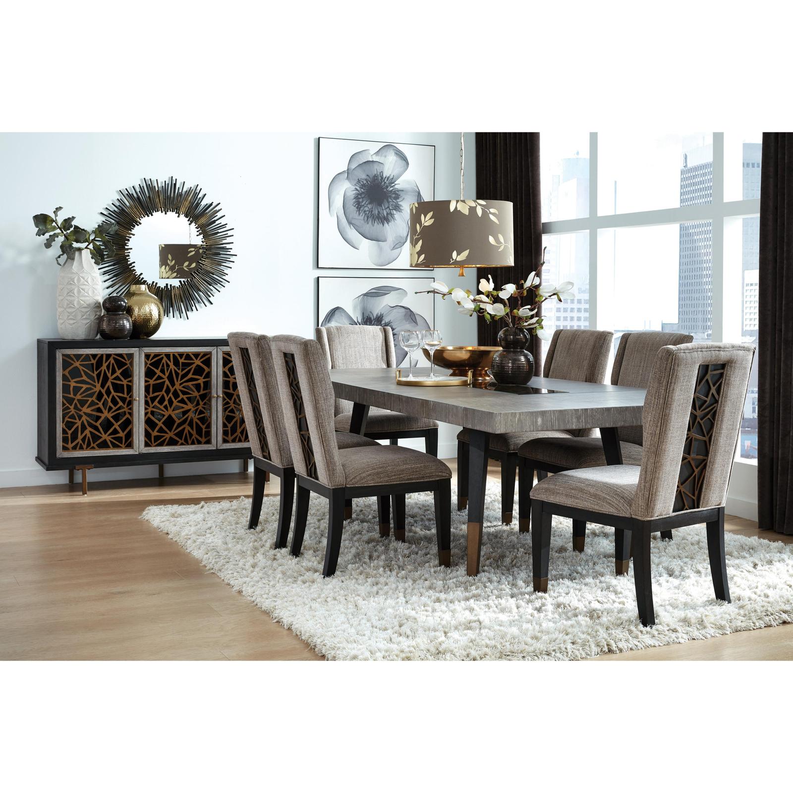Magnussen Home Ryker Nocturn Black & Coventry Grey Dining Table