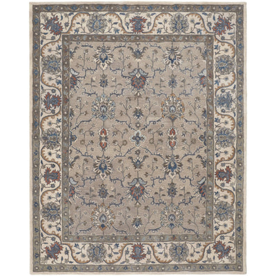 Feizy Rylan 8640F Transitional Oriental in Taupe/Ivory/Blue