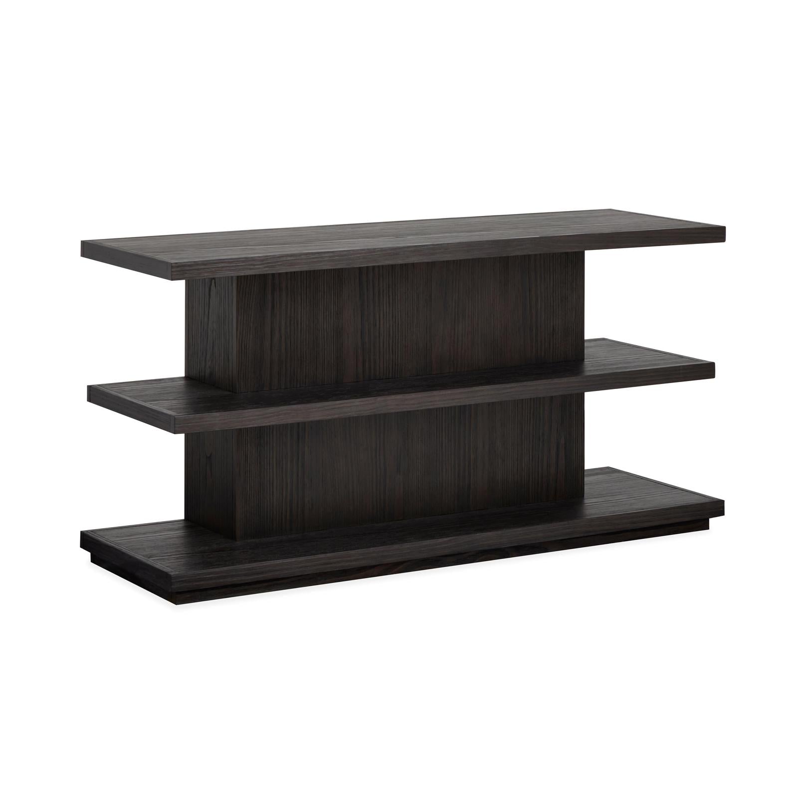 Magnussen Home Shaffer Velvet Roast Rectangular Sofa Table