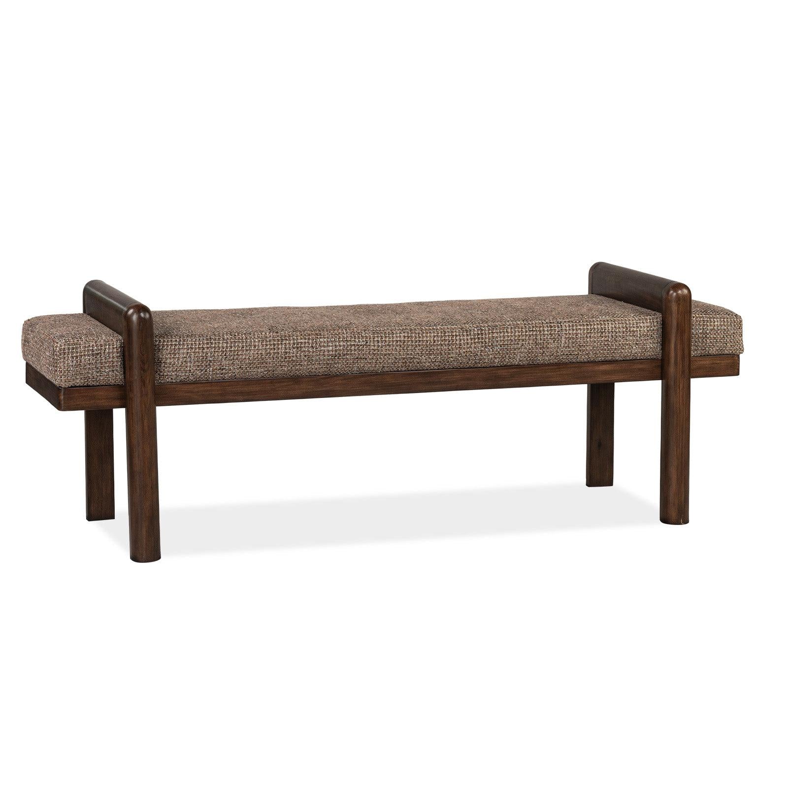Magnussen Home Belville Chestnut Brown Upholstered Bench