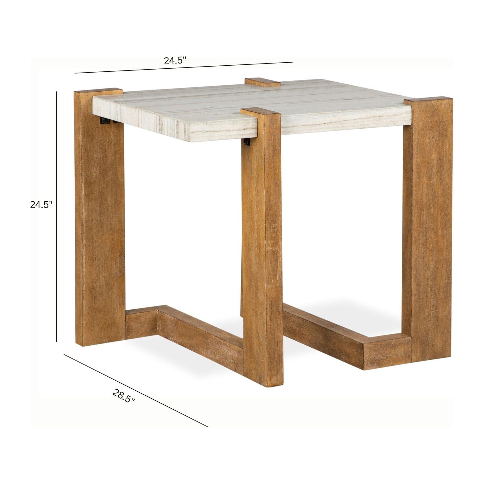 Magnussen Home Carrington Honey Wheat Rectangular End Table