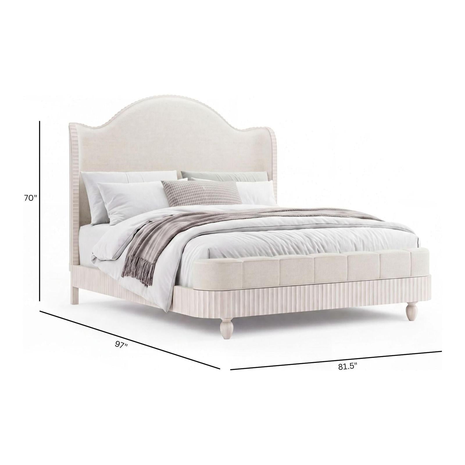 Pulaski Furniture Vivienne Whisper White Upholstered Panel Bed