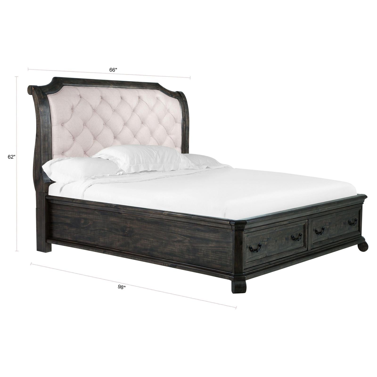 Magnussen Home Bellamy Peppercorn Sleigh Bed