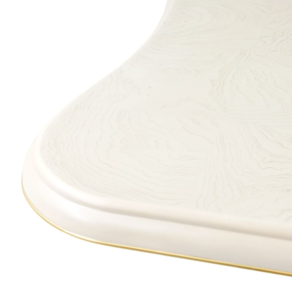 Michael Amini La Terrazza Double Pedestal Dining Table - Creamy Pearl