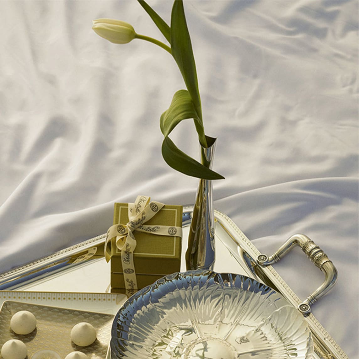Christofle Les Collections Historiques Silver Plated Cardinal Vase