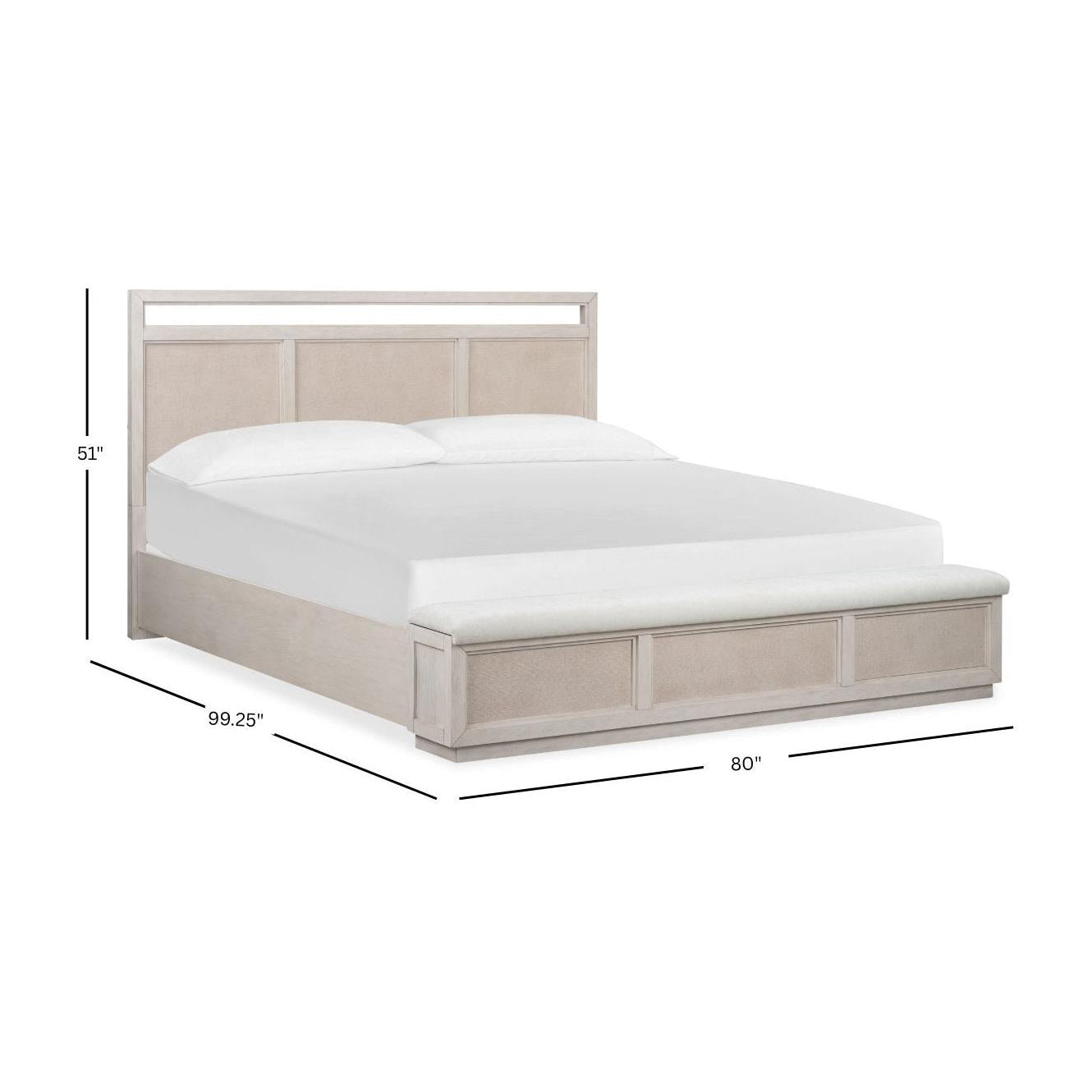 Magnussen Home Cypress Point Sand Dollar Panel Storage Bench Bed