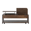 Magnussen Home Hallie Milk Chocolate & Dark Chocolate Lift Top Storage Cocktail Table With Casters