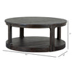 Magnussen Home Boswell Peppercorn Round Cocktail Table With Casters