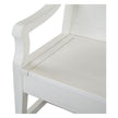 Magnussen Home Heron Cove Chalk White And Dovetail Grey Bench With Back