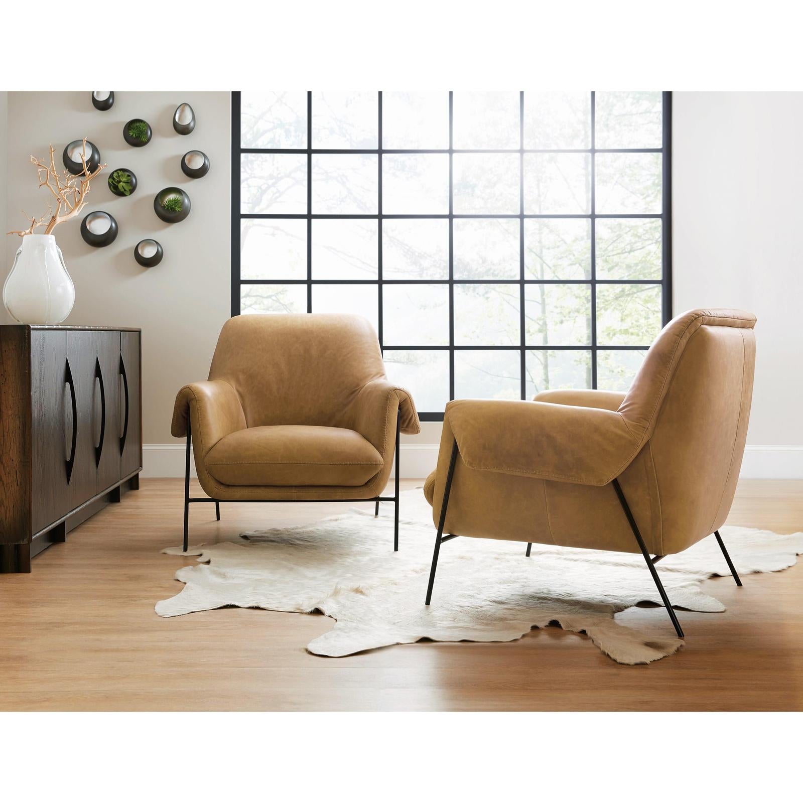 Hooker Furniture Ambroise Metal Frame Club Chair