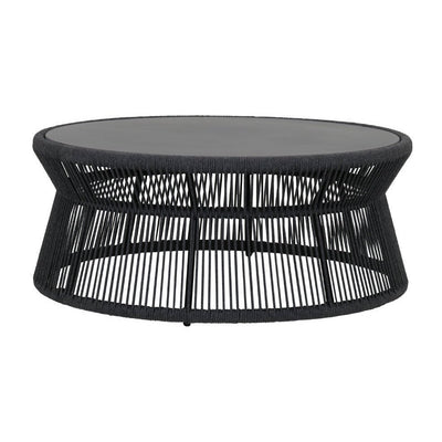 Sunset West Milano Coffee Table w/ 40" Round Honed Absolute Granite Insert Top