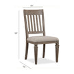 Magnussen Home Lancaster Dovetail Grey Upholstered Side Chair Set of 2