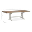Magnussen Home Kingston Whisper White & Cerused Nutmeg Extendable Trestle Dining Table