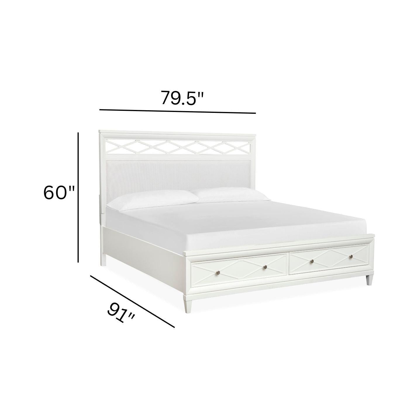 Magnussen Home Springhouse Whisper White Upholstered Panel Bed