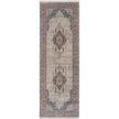 Feizy Marquette 39GRF Transitional Medallion in Gray/Red/Blue