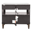 Pulaski Furniture Asher Park Piano Brown Glass Top Bachelor Chest