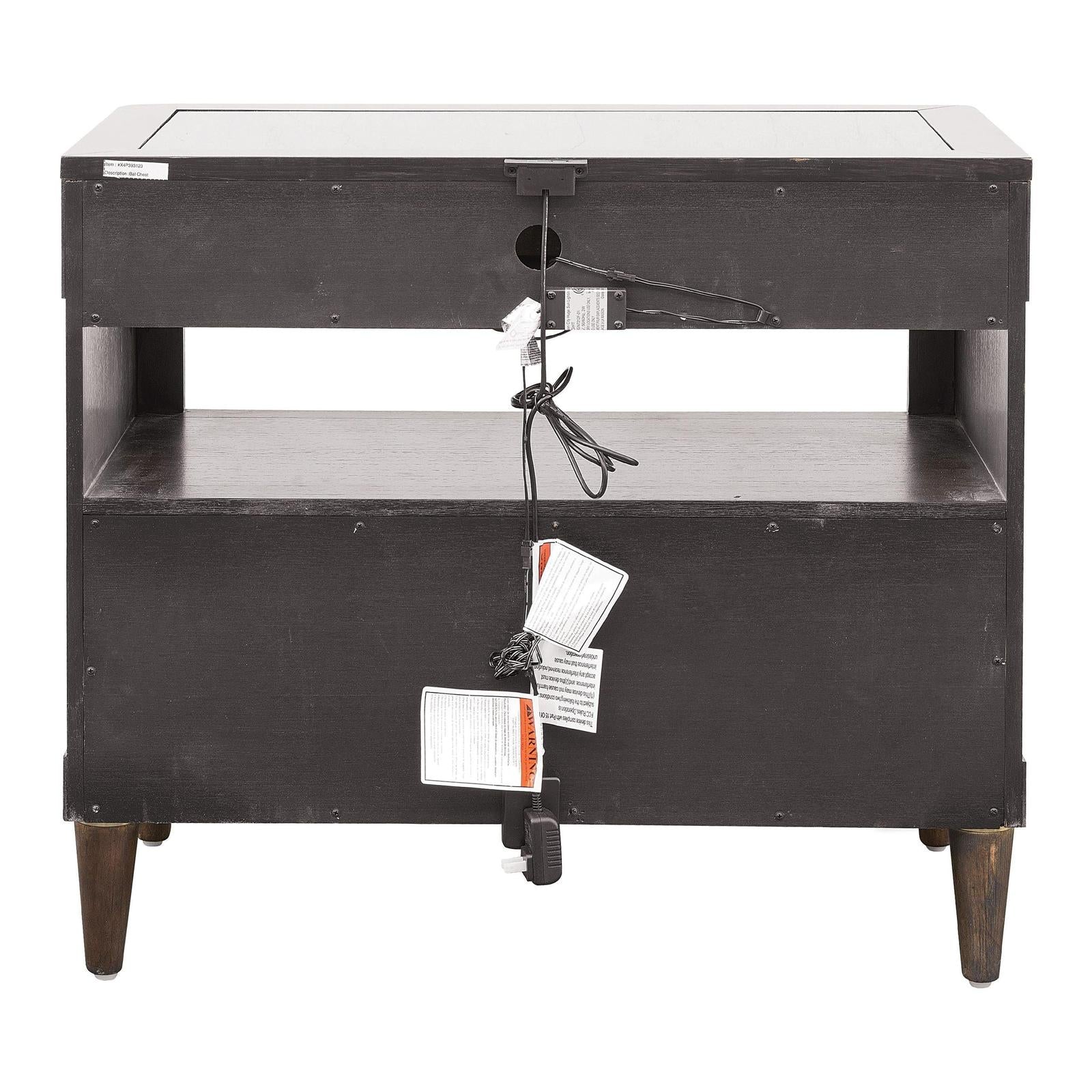 Pulaski Furniture Asher Park Piano Brown Glass Top Bachelor Chest