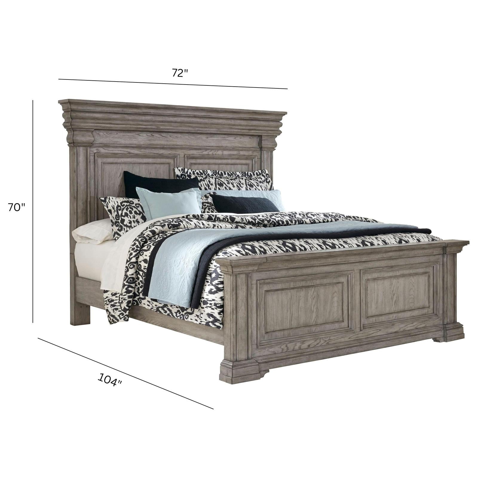 Pulaski Furniture Madison Ridge Heritage Taupe Panel Bed With Blanket Chest Footboard